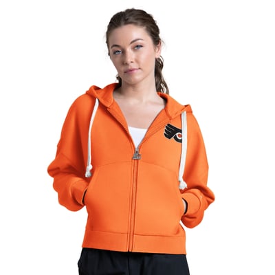 Philadelphia Flyers Starter Women's Hail Mary Full-Zip Hoodie - Orange