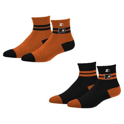 Philadelphia Flyers Starter Women's Cozy Cuff Stripes Quarter-Length Plush Socks