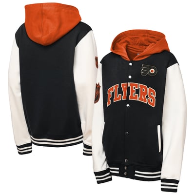 Philadelphia Flyers Mitchell & Ness Youth Rink Side Fleece Jacket - Black