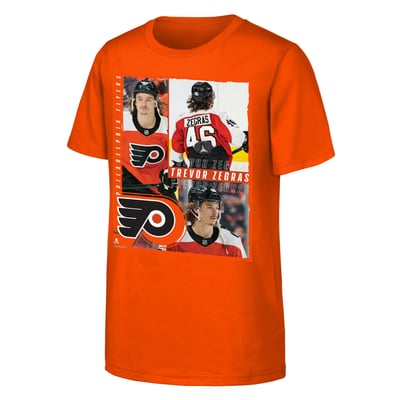 Trevor Zegras Philadelphia Flyers Outerstuff Youth All For One T-Shirt - Orange