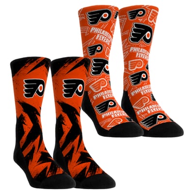 Philadelphia Flyers Rock Em Youth Game Day Two-Pack Crew Socks - Orange