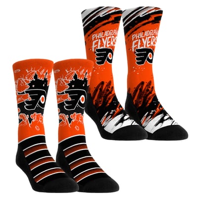  Philadelphia Flyers Rock Em Youth Ice Breaker Two-Pack Crew Socks Set - Orange