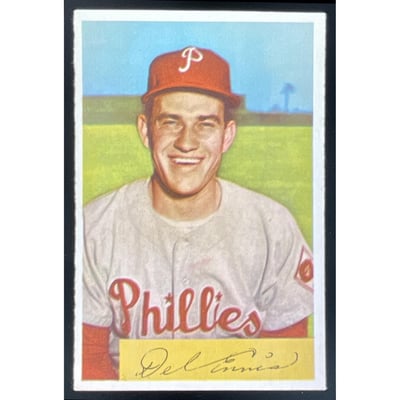 1954 Bowman #127 Del Ennis