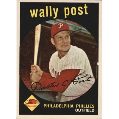 1959 Topps #398 Wally Post
