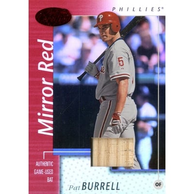 2002 Leaf Certified Mirror Red #114 Pat Burrell Bat