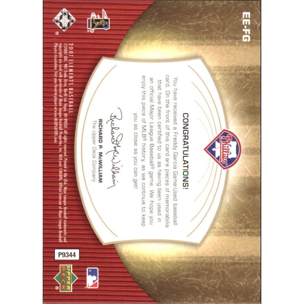 2007 Upper Deck Elements Essential Elements #FG Freddy Garcia