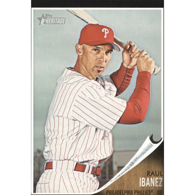 2011 Topps Heritage Black #C77 Raul Ibanez
