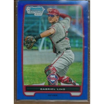 2012 Bowman Chrome Prospects Blue Refractors #BCP199 Gabriel Lino