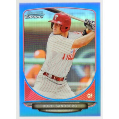 2013 Bowman Chrome Draft Draft Picks Blue Refractors #BDPP45 Cord Sandberg