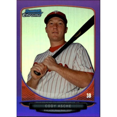 2013 Bowman Chrome Prospects Purple Refractors #BCP192 Cody Asche