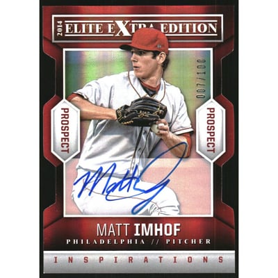 2014 Elite Extra Edition Prospects Signatures Inspirations #78 Matt Imhof