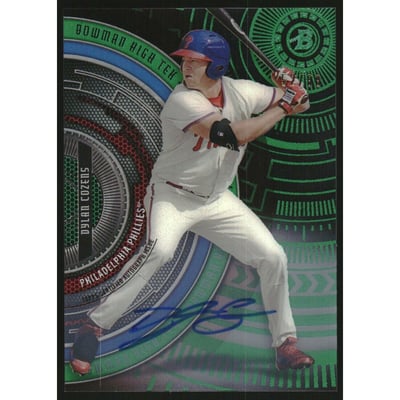 2017 Bowman High Tek Autographs Green Rainbow #BHTDC Dylan Cozens