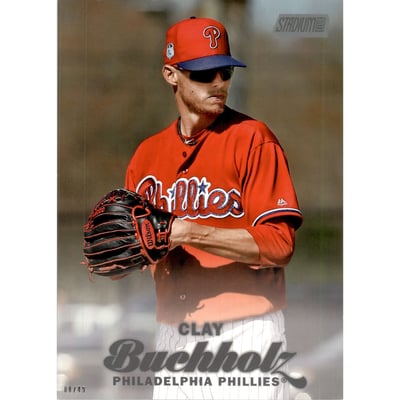 2017 Stadium Club 5x7 #60 Clay Buchholz