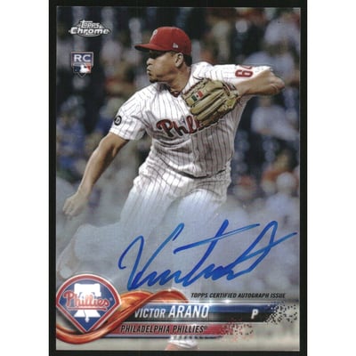 2018 Topps Chrome Rookie Autographs Refractors #RAVC Victor Caratini