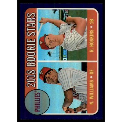 2018 Topps Heritage Chrome Purple Refractors #THC206 Nick Williams/Rhys Hoskins