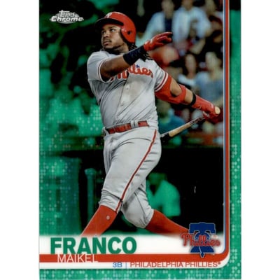 2019 Topps Chrome Green Refractors #7 Maikel Franco