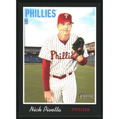 2019 Topps Heritage Black Border #6 Nick Pivetta