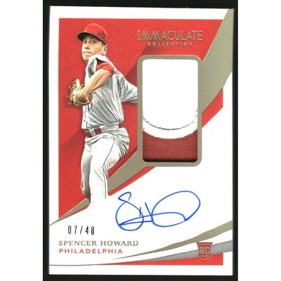 2021 Immaculate Collection Rookie Patch Autographs Jersey Number #112 Spencer Howard/48 EXCH