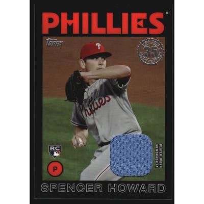 2021 Topps '86 Topps Relics Black #86BRSH Spencer Howard S2