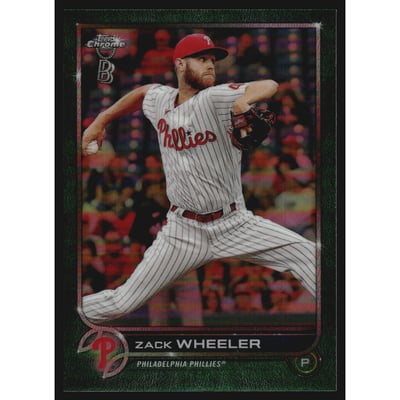 2022 Topps Chrome Ben Baller Green Refractors #207 Zack Wheeler