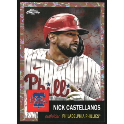 2022 Topps Chrome Platinum Anniversary Platinum Toile Cream Rose Gold Refractor #134 Nick Castellanos