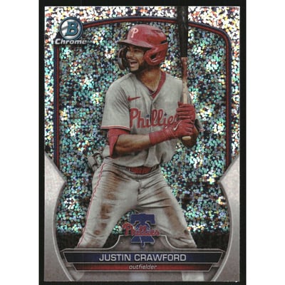 2023 Bowman Chrome Draft Sparkle Refractors #BDC71 Justin Crawford