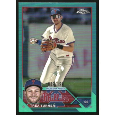 2023 Topps Chrome Aqua Refractors #103 Trea Turner