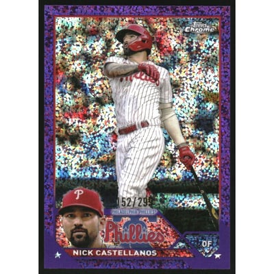 2023 Topps Chrome Purple Speckle Refractors #181 Nick Castellanos