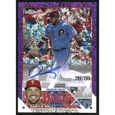 2023 Topps Chrome Rookie Autographs Purple Speckle Refractors #RADHA Darick Hall