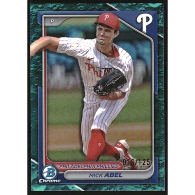 2024 Bowman Chrome Draft Aqua Lunar Refractors #BDC78 Mick Abel