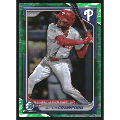 2024 Bowman Chrome Prospects Lunar Glow Refractors #BCP17 Justin Crawford