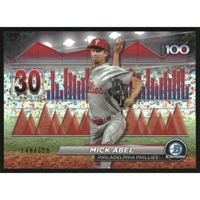 2024 Bowman Chrome Scouts Top 100 Mini-Diamond Refractors #BTP30 Mick Abel