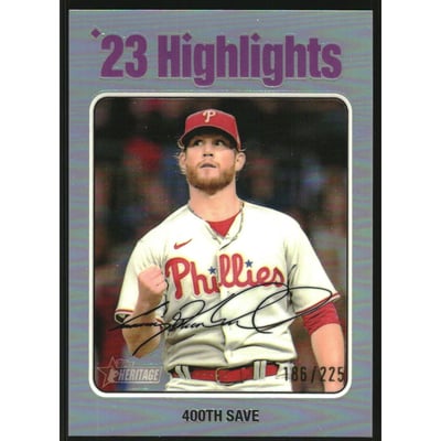 2024 Topps Heritage Chrome Silver Refractors #6 Craig Kimbrel HN/225