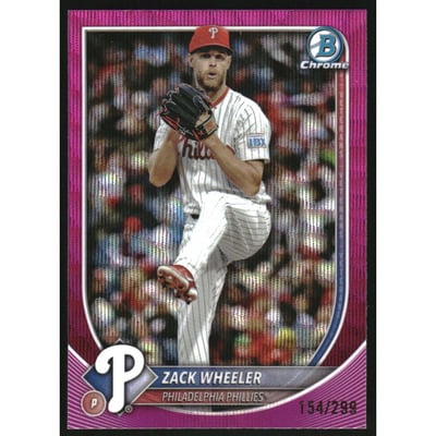2025 Bowman Chrome Fuchsia Wave Refractors #72 Zack Wheeler