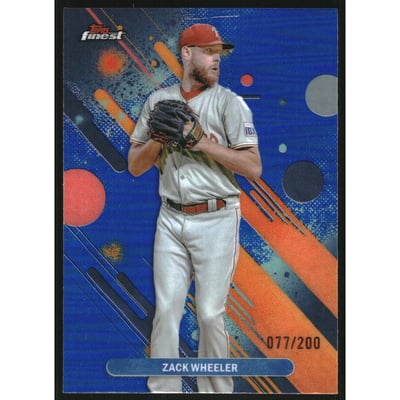 2025 Finest Blue Refractors #75 Zack Wheeler