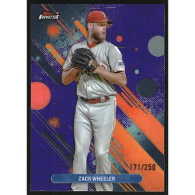 2025 Finest Purple Refractors #75 Zack Wheeler
