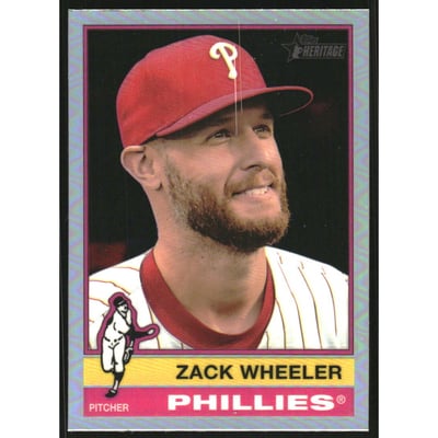 2025 Topps Heritage Chrome Refractors #65 Zack Wheeler