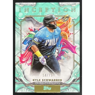 2025 Topps Inception Aqua #44 Kyle Schwarber /75