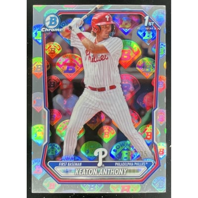 2026 Bowman Chrome Prospects Bowman LogoFractor #BCP-121 Keaton Anthony RC /35
