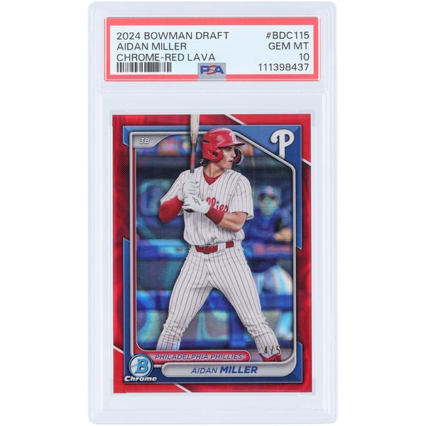 Aidan Miller Philadelphia Phillies 2024 Bowman Chrome 1st Bowman 