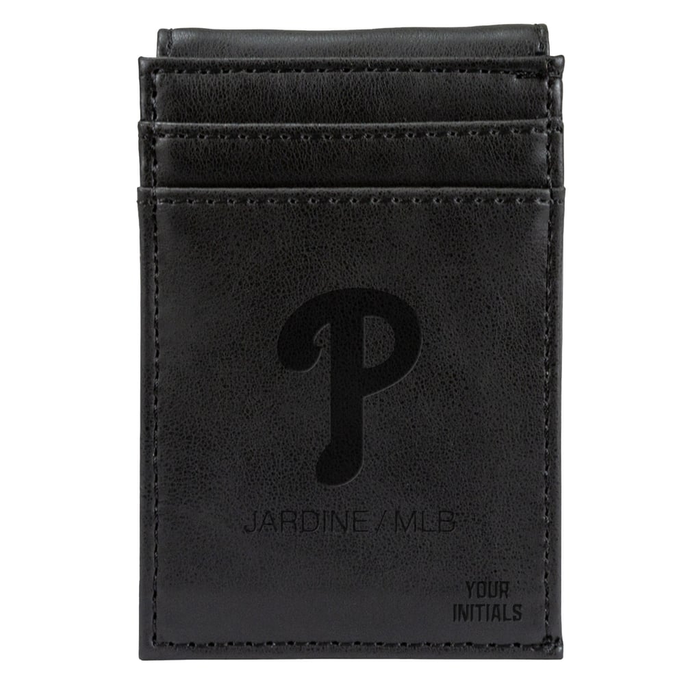 Philadelphia Phillies Personalized Front Pocket Wallet - Black