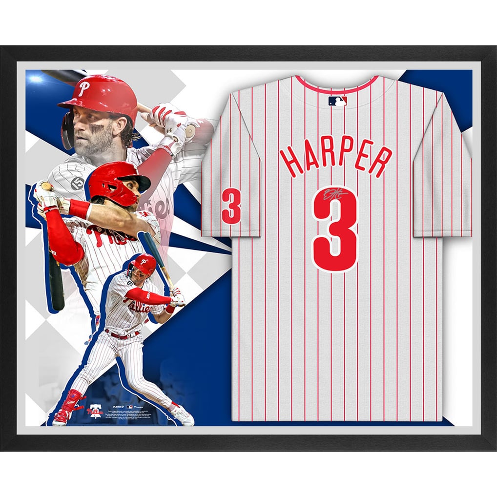 Bryce Harper Philadelphia Phillies Fanatics Authentic Autographed Framed White Nike Authentic Jersey Collage