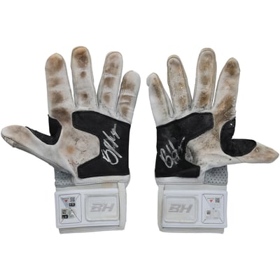 Bryce Harper Philadelphia Phillies Autographed Fanatics Authentic Game-Used Gray Under Armour Batting Gloves from the 2026 MLB Season