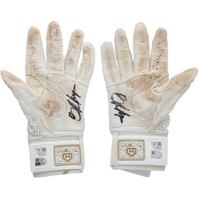 Bryce Harper Philadelphia Phillies Autographed Fanatics Authentic Game-Used White Under Armour Batting Gloves from the 2026 MLB Season