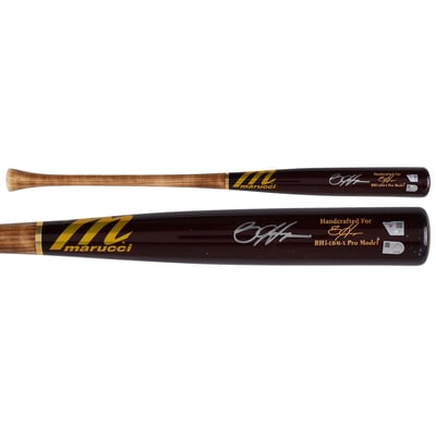 Bryce Harper Philadelphia Phillies Autographed Fanatics Authentic Player-Issued Red/Brown Marucci Bat from the 2026 MLB Season