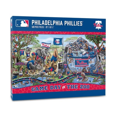 Philadelphia Phillies Fanpoint 10.5" x 28" Game Day at the Zoo 500-Piece Puzzle