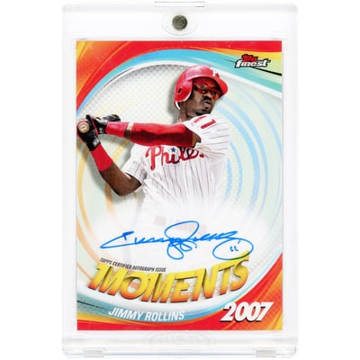 Jimmy Rollins Philadelphia Phillies Autographed 2025 Topps Finest Moments #FMA-JR Card