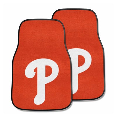 Philadelphia Phillies Logo Brands Two-Piece Carpet Car Mat Set