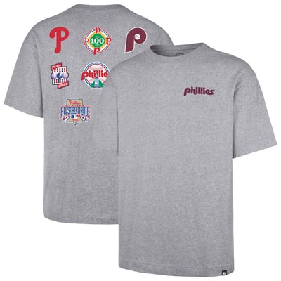 Philadelphia Phillies '47  History Lock Foundation T-Shirt - Heather Gray