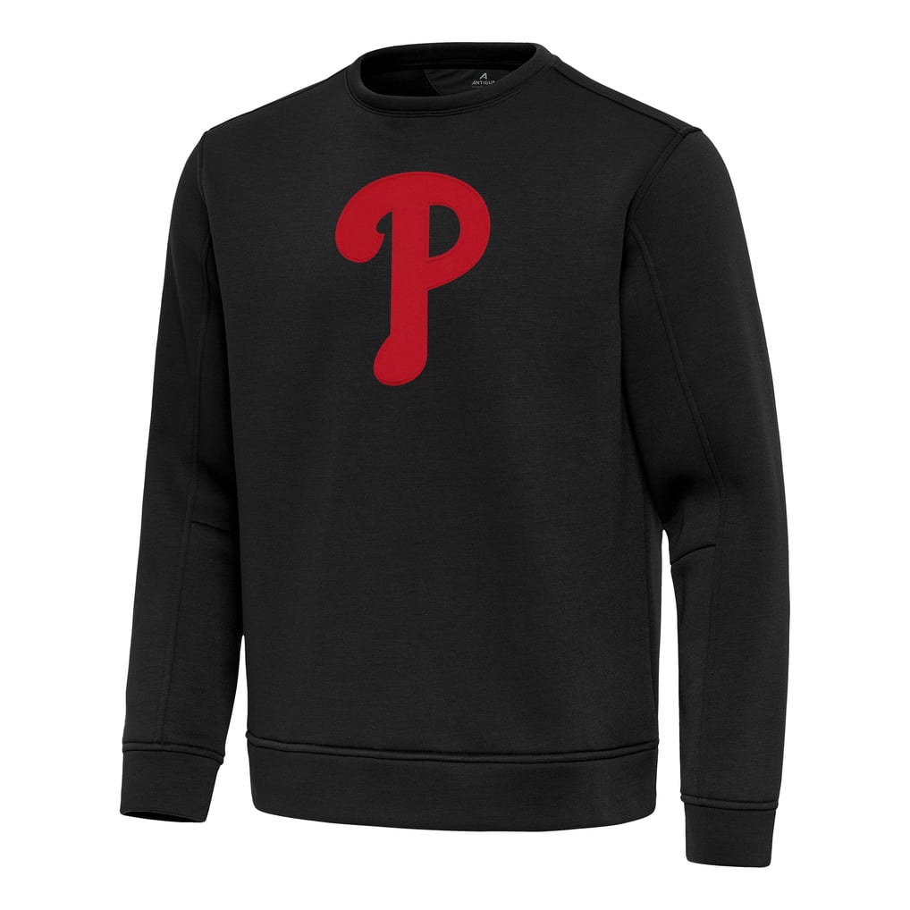 Philadelphia Phillies Antigua Relevant Lightweight Pullover Sweatshirt - Black